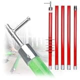 36mm Thickened Electrical Rescue Operating Pole Kit, Insulated Rescue Working Pole 10 20 30 Ft for Live-Line Work, Spliceable Hot Stick with Strage Bag(Red-B,7.5m 5-Section 500kv)