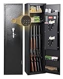 OMELAZA 6 Gun Safe with Digital Keypad Lock and Door Storage