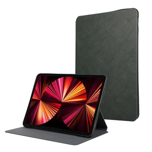 PREDCFVY Compatible with iPad Pro 11 2018/Air4 10.9 2020 Tablet Case, Folding Multi-Angle Viewing Protective Stand Flip Shockproof PU Leather Slim Auto Sleep/Wake (Ye?Il)