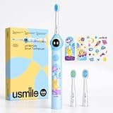 usmile Q30 Kids Smart Toothbrush, Voice-Guided Coaching, Ages 3-12, Blue