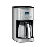 Cuisinart 12-Cup Coffee Maker, Programmable PerfecTemp Thermal Carafe Coffee Machine with 1-4 Cup Setting, Brew Strength Control and Brew Pause, Stainless Steel, DCC-3400NAS, Silver