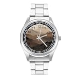 NTVOWPZO Three-Hand Analog Stainless Steel Watches for Men Easy Reader