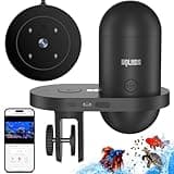 Wolmds WiFi Automatic Fish Feeder with 2.5K Camera, 2.4/5G Smart App Remote Contro & Vacation Timer, 0.2g Precision Aquatic Pet Feeder, 230ML Moisture-Proof Fish Food Dispenser for 10+ Gallon Tank