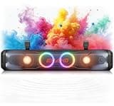 Ehaho 26 Inch 6 Speaker UTV Sound Bar, Bluetooth Golf Cart Speakers [Color Changing RGB & Strobe Light] IP66 Waterproof ATV Speaker System, SXS SoundBar Compatible with Polaris RZR CFmoto Can-Am