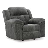 Signature Design by Ashley Frohn Urban Manual Rocker Recliner with Pillow-Top Arms, Gray