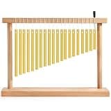Suwimut 20-NOTE Bar Chime, Single-row Table Top Wind Chime, 20 Bars Musical Percussion Instrument with Mallet for Ornament Classroom Office Decoration, Kids Educational Gift