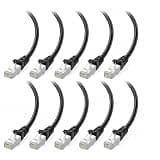 BRENDAZ Cat6A Ethernet Cable, -5-Pack, Cat 6a 10Gbps Snagless UTP Patch Cord, 24 AWG RJ45 for Networking, Computers, Routers, and Switches. (1-Feet)