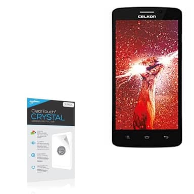 BoxWave Screen Protector Compatible With Celkon Millennia Q5K Power - ClearTouch Crystal (2-Pack), HD Film Skin - Shields From Scratches