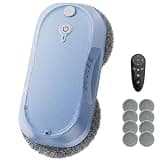 2026 Updated X2 Window Cleaning Robot - Enhanced Battery, Max 3200Pa, Path Planning, Anti-Slipping, Edge Detection, Window Cleaner Robot for High-Rise Windows (2 pairs of nozzles, 10 cloths) (Blue)