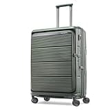 Samsonite Paralux Medium Checked Luggage - Innovative Design - Quick Access Front Pocket - Dual Suspension Wheel Technology - TSA Lock - Expandable - Includes Removable Packing Cubes - Olive