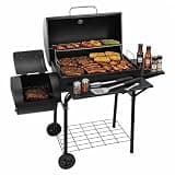 Realcook Charcoal Grill with Offset Smoker: Spacious Barrel Charcoal Grills with 800 Sq. In. Cooking Space - BBQ Offset Smoker Combo for Backyard Parties Weekend Barbecues Gatherings
