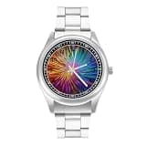 NTVOWPZO Three-Hand Analog Stainless Steel Watches for Men Easy Reader