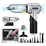 Saker Portable Handheld Vacuum Cordless Portable 17000PA Foldable Car Vacuum Cleaner Mini Dust Blower with Brushless Motor for Office Pet and Home Cleaning HL133
