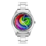 NTVOWPZO Three-Hand Analog Stainless Steel Watches for Men Easy Reader