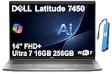 Dell Latitude 7450 7000 Business AI Laptop (14" FHD+, Intel 16-Core Ultra 7 165H (> i7-1355U), 16GB DDR5, 256GB SSD), 2xThunderbolt 4,1440p IR Webcam, Wi-Fi 7, Win 11 Pro, Prev-Gen Pro 14 Premium