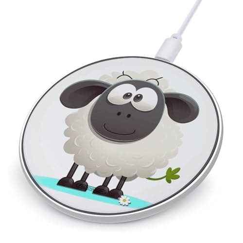 Sheep Wireless Charger, 10W Qi-Certified Fast Wireless Charging Pad with USB Cable & LED Indicator Fashion Charger Mat Portable Charging Station for All Qi-Enabled Phones
