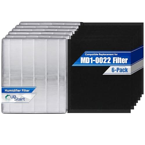 6-Pack MD1-0022 Replacement Filter for Air Purifier model H13 True HEPA Filters - Compatible with AC300 AC350 AC500 AC550 PCO200 PCO300 PCO500 PCO375DC PCO575DC Part MD1 0022 MD10022