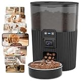 PAPIFEED Automatic Cat Feeder with Camera, 3L Cat Food Dispenser with App, 2.4G WiFi Timed Cat Feeder for Dry Food, 2-Way Audio, Smart Pet Feeder for Small Dog, 10 Meals/Day, 6 Portions/Meal