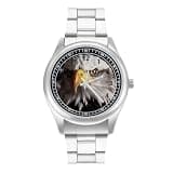 NTVOWPZO Three-Hand Analog Stainless Steel Watches for Men Easy Reader