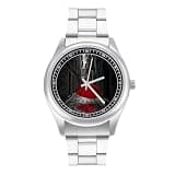 NTVOWPZO Three-Hand Analog Stainless Steel Watches for Men Easy Reader