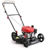 PowerSmart 18-Inch Gas Lawn Mower, 144cc 4-Cycle OHV Engine, Push Mower with Side Discharge, 5 Cutting Heights