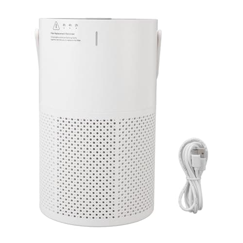 Portable Air Purifier Negative Ion Air Cleaner with 2H 4H 8H Timing Kids Safety Lock for Bedroom Office Living Room Built in Filter