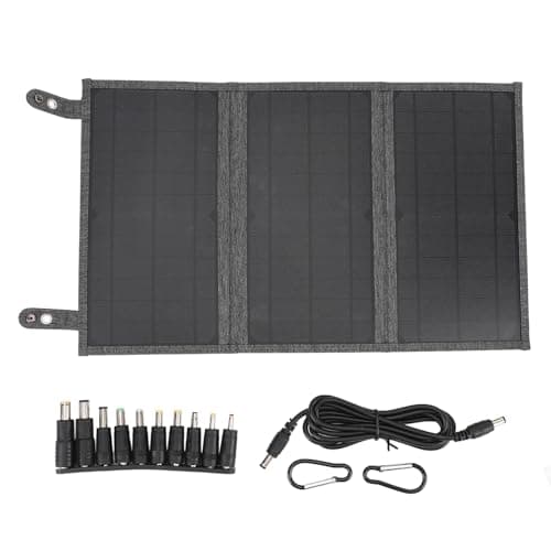 Vomeko 30W Portable Foldable Solar Panel Charger, High Efficiency Monocrystalline Solar Panel Kit, IP65 W aterproof USB DC Output for Outdoor Camping RV