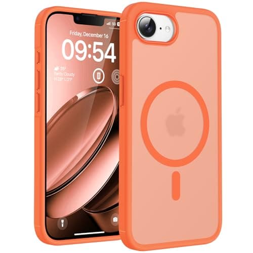 TOCOL for iPhone 17e Case, Compatible with Magsafe, Military Drop Protection, Slim Translucent Matte Shockproof for iPhone 17 e Case 6.1 inch (Orange)