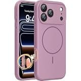 Miracase Magnetic for iPhone 17 Pro Case, Compatible with MagSafe, Integrated Silicone Camera Control Cover, 3.0mm Thicken Shockproof Drop Protection Phone Case for 17 Pro,Blackcurrant