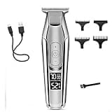 Barber Professional Hair Clipper LCD Display 0mm Baldheaded Beard Trimmer Men's Electric Clippers