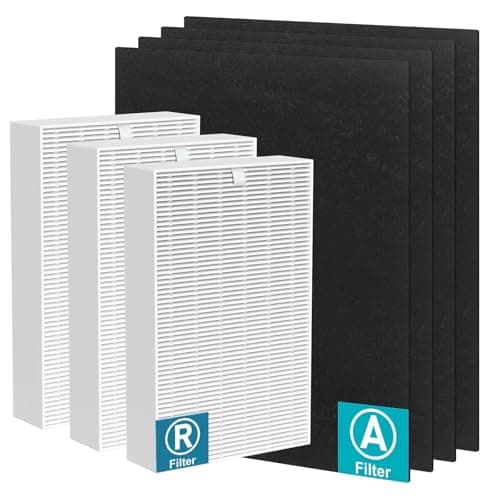 HPA300 HEPA Filter Replacement for Honeywell Air Purifiers HPA300 Series, HPA300, HPA304, HPA8350, HPA300VP, HPA3300b, HPA5300, Replace HRF-R3, 3 Ture HEPA R Filter + 4 Activated Carbon Pre-Filter