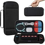 Supmay Carrying Case for Nintendo Switch 2(2025), Protective Hard Shell Portable Travel Carry Case Pouch Holds with 5 Game Cartridges and Mesh Pocket for Switch 2 Accessories and Games, Black