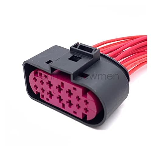 Artemisia Auto 14Pin 1.5/3.5MM Xenon Headlights Plug Waterproof Lamp-Socket Electronic Connector Wire Harness 1J0973737 (Color : 14P Female, Size : 1 Set)