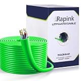 Rapink Cat6 Ethernet Cable 1000ft, Cat6 ethernet Cable 23AWG Solid Bare Copper 10G Support, UTP cat6 Cable 550MHZ, cat 6 Cable 1000ft POE Support Green