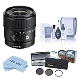 Sony E 15mm f/1.4 G Lens, Bundle with 55mm Essentials Filter Kit, Cleaning and Cloth
