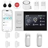 WiFi Wireless Alarm System for Home Security - 24/7 Protection Smart Home Devices 4.3" Touch Screen, GSM/4G+WiFi, No Monthly Fee, Alexa Compatible, App Instant Alerts for Villa, Kids Safety (13PCS)