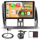 4G+64G Android Stereo for Volvo XC60 2008-2013 Radio Upgrade 9 Inch IPS Touch Screen Head Unit, Driauto Car Stereo with Wireless Carplay Android Auto GPS Navi WiFi DSP Bluetooth FM RDS Backup Camera