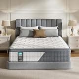 HeySleep Queen Mattress, 14 Inch Hybrid, 7-Zone Pocket Springs, Cooling Gel-Infused Foam, Medium Plush, Motion Isolation, Edge Support, CertiPUR-US