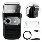 PRITECH Foil and Bald Shavers 2 in 1 Electric Shaver for Men Foil Blade and PopupTrimmer with Rechargeable 3 Adjustable Speeds Men's Shaver (Black Silver)