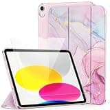 CACOE Case for iPad A16 11th/10th Generation(2025/2022) with Screen Protector 11/10.9 inch - Full Protective Tablet Cover for iPad 11/10 Gen, Pink Ombre