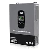 DATOUBOSS 12000W Hybrid Solar Inverter, 48V DC to110V/240V AC Split-Phase Inverter, Built-in 2 MPPT Solar Controllers, Pure sine Wave, Max Charging Current 220A,500V PV Input, Max. 6 Parallel