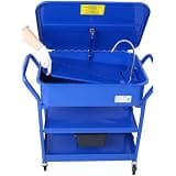 LMAOSS Mobile Parts Washer, 20 Gallon Capacity Portable Parts Cleaner for Use with 325 GPH Pump, Heavy Duty Steel Wash Tank with Casters, Water-Based Parts Cleaner for Automotive Parts