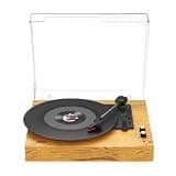 Maio Vintage Record Player with Bluetooth Speaker, 3-Speed Belt-Drive Turntable for Vinyl Records, Built-in Stereo Speakers, Retro Gramophone with 3.5mm Audio Output for External Speakers(E300)