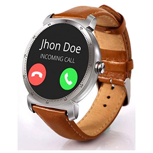 Watchout Wearables Elegant Gen2 Stallion Brown Smart Watch with Heart Rate Monitor (Brown Leather)