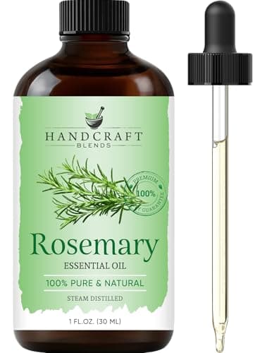 Handcraft Blends Rosemary Essential Oil – 1 Fl Oz – 100% Pure and Natural – Premium Grade Essential Oil for Diffuser and Aromatherapy, Skin, Massage, Candle and Soap Making Fragrance