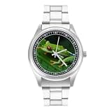 NTVOWPZO Three-Hand Analog Stainless Steel Watches for Men Easy Reader