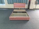 Garvee Queen Upholstered LED Bed Frame - with Storage Headboard, Charging Station and 2 Drawers, Soft Velvet Princess Platform Bed for Kids, Wood Support, No Box Spring Needed, Easy Assembly, Pink