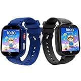 DXPICR 4G Kids Smart Watch with GPS Tracker, Video & Voice Call, SOS, WiFi, IP68 Waterproof, AI Smart Features, Parental Control Phone Watch for Boys Girls Age 4-12(SIM Card Included)