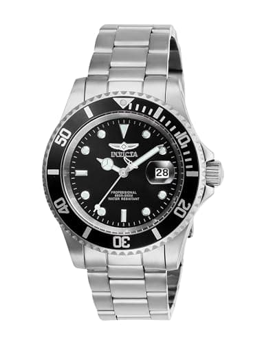 Invicta Men's Pro Diver Quartz Watch with Stainless Steel Strap, Silver, 20 (Model: 26970)