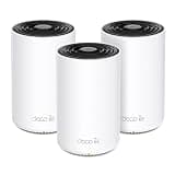 TP-Link Deco XE70 Pro AXE4900 Tri-Band WiFi 6E Mesh WiFi System - 2.5G WAN/LAN Ports, 4.9 Gbps Wi-Fi 7,200 Sq. Ft Coverage, Connect up to 200 Devices, 6 GHz Band, 3-Pack